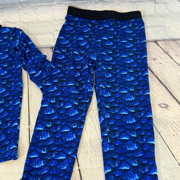 Bedtime Bliss Bamboo Dragon Scale Bamboo Pajama Set - Picture 3 of 3